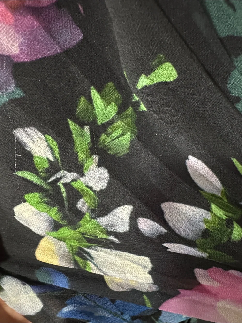 Badgley Mischka pleated floral gown size 14 - Picture 11 of 11